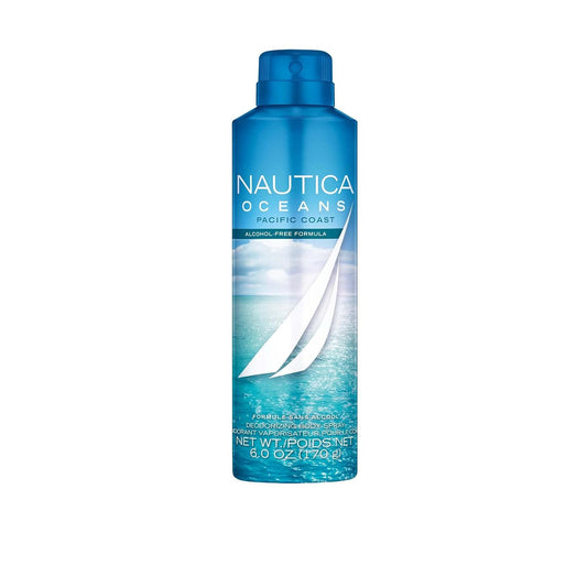 Nautica Oceans Pacific Coast Alcohol-Free Deodorizing Body Spray - For Men
